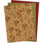 Faux Leather Paper groen, naturel, rood 3 vellen in verschil, Materiaal, ., Nieuw, Ophalen of Verzenden
