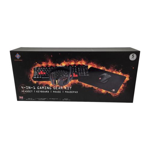 4 in 1 Gaming Gear Kit | Headset + Keyboard + Mouse + Mousep, Computers en Software, Toetsenborden, Nieuw