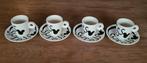 4 Disney Tams England espresso kop en schotels, Ophalen of Verzenden, Mickey Mouse, Nieuw, Servies