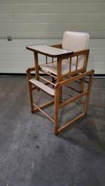 Vintage Houten Kinderstoel met eetblad., Ophalen, Gebruikt, Meegroeistoel, Afneembaar eetblad