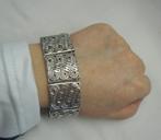 Zilveren prachtige antieke paneel armband nr.1386