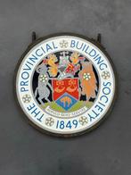 Oud Emaille Reclamebord Provincial Building Society, Ophalen of Verzenden, Gebruikt, Reclamebord