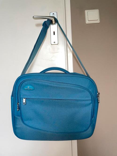 Samsonite blauwe laptop computer schouder reis tas bag, Computers en Software, Laptoptassen, Zo goed als nieuw, Schoudertas, 16 inch