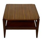 Vintage Salontafel Coffee Table Jaren 70 Design Teak fineer, Ophalen, Gebruikt, 100 tot 150 cm, Vintage