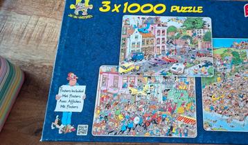 Jan van Haasteren puzzels 3x 1000 stukjes beschikbaar voor biedingen