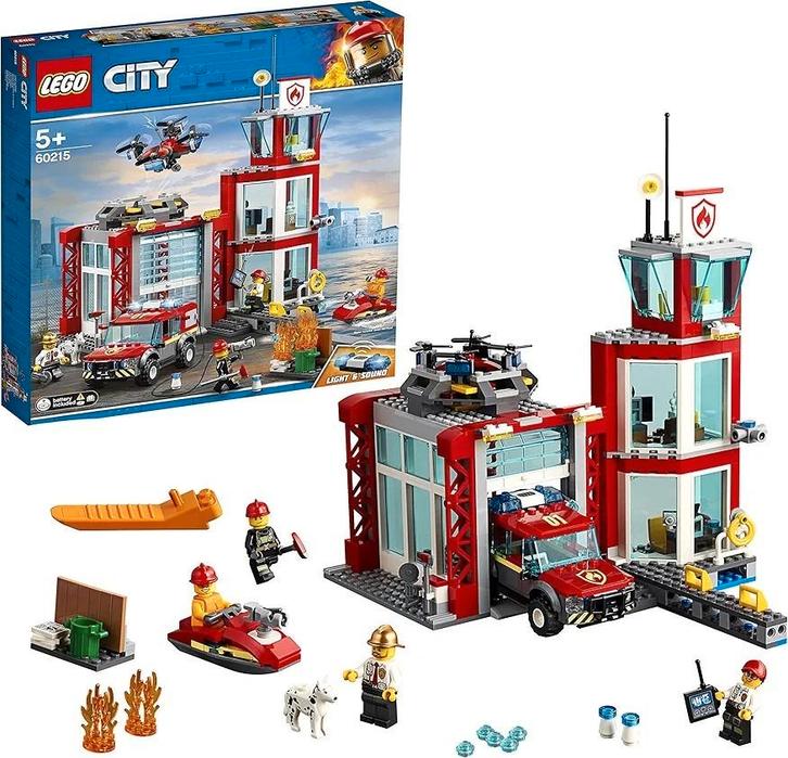 Lego 60215 Brandweerstation, Kinderen en Baby's, Speelgoed | Duplo en Lego, Zo goed als nieuw, Ophalen of Verzenden