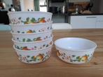 Set van 6 vintage schaaltjes Arcopal appelbloesem, Huis en Inrichting, Keuken | Servies, Ophalen of Verzenden, Overige stijlen