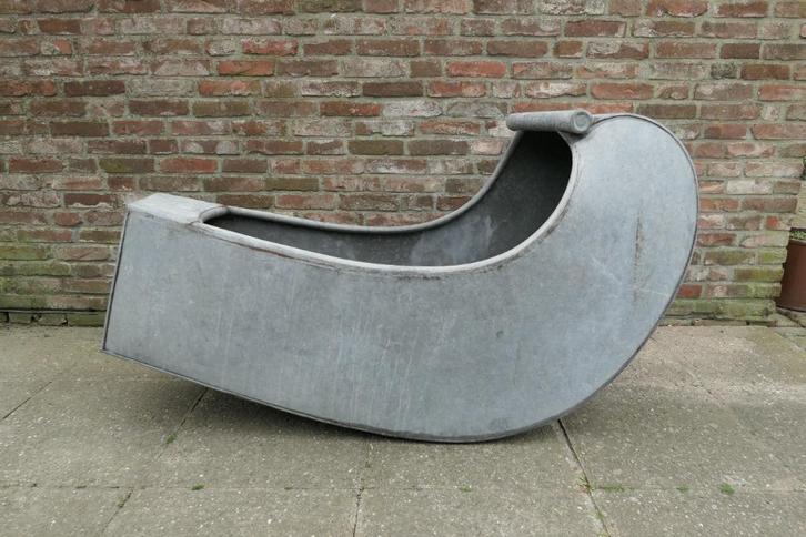 Antiek zinken schommelbad bad. Bade zu hause, Sanitätswerke, Antiek en Kunst, Curiosa en Brocante, Ophalen