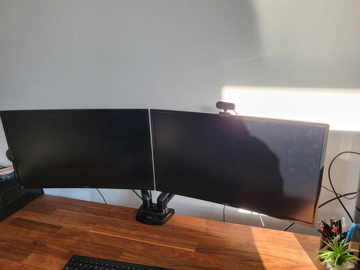 Dubbele Samsung S27D590CS Monitor + Beugel, Computers en Software, Monitoren, Gebruikt, 60 Hz of minder, HDMI, VGA, Gaming, LED