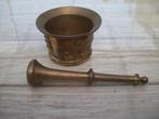 masief zwaar geel koper antique zeer mooie medicijn stomper, Antiek en Kunst, Antiek | Koper en Brons, Ophalen of Verzenden, Koper