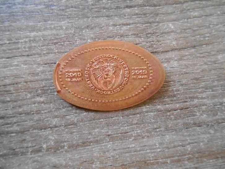 Pressed pennies souvenir Vestrock Pressed penny, Postzegels en Munten, Penningen en Medailles, Overige materialen, Nederland, Ophalen of Verzenden
