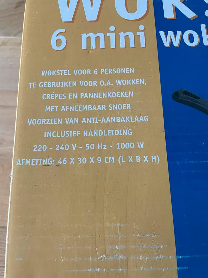 Nieuwe wokset met 6 mini wokpannetjes, Witgoed en Apparatuur, Fonduesets, Nieuw, Fondueset, Elektrisch, Ophalen