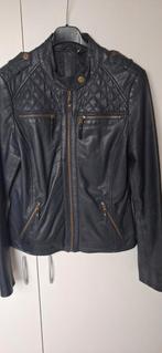 Leren jasje merk Arma maat 38 donkerblauw i.g s., Maat 38/40 (M), Blauw, Arma, Ophalen of Verzenden