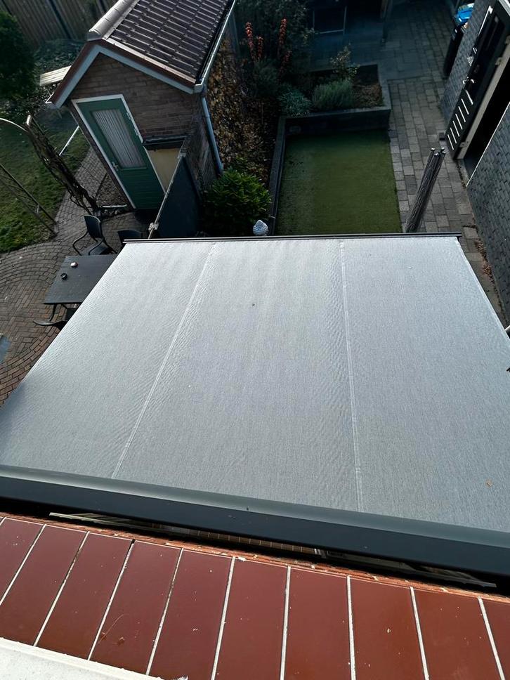 Elektrisch Zonnescherm 3x2,5 meter, Tuin en Terras, Zonneschermen, Gebruikt, Knikarmscherm, 150 tot 300 cm, 250 cm tot 450 cm