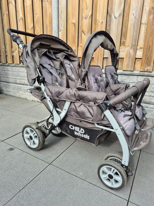 meerlingwagen, Kinderen en Baby's, Kinderwagens en Combinaties, Zo goed als nieuw, Kinderwagen, Overige merken, Ophalen