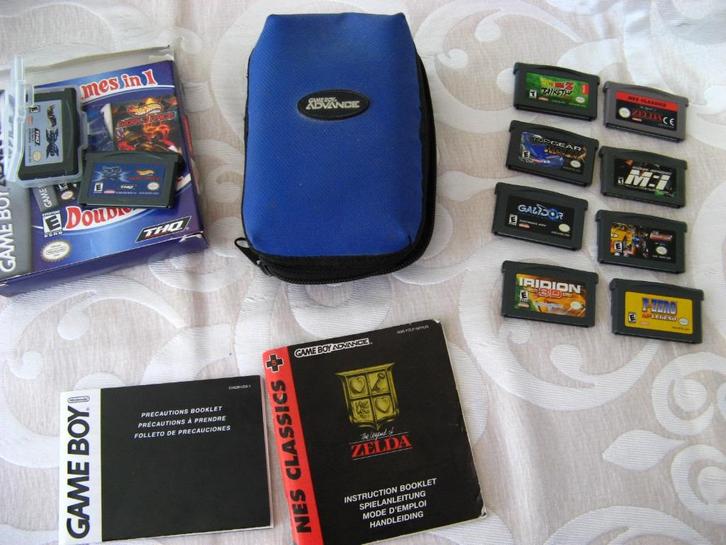 Gameboy Advance SP/Rood + 10 games incl. The legend of Zelda, Spelcomputers en Games, Spelcomputers | Nintendo Game Boy, Gebruikt