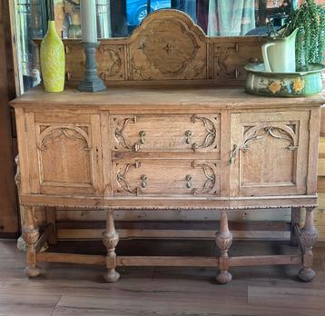 * Antiek dressoir commode houtsnijwerk * beschikbaar voor biedingen