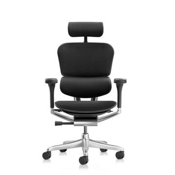 NEW ERGOHUMAN Ergonomische Bureaustoel EHE2 HAF ZWART STOF ! beschikbaar voor biedingen