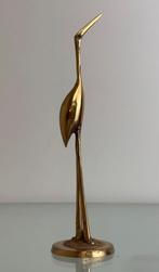 Vintage messing superbrass flamingo / reiger beeld, Ophalen of Verzenden