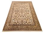 Handgeknoopt Perzisch wol Ghoum tapijt floral 250x348cm, Persian Perzisch vintage oosters hype, Gebruikt, Crème, 200 cm of meer