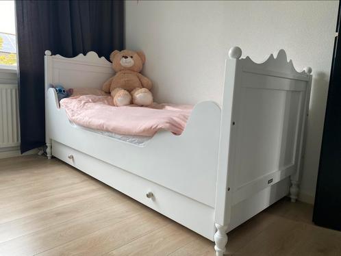 Bopita meidenbed ‘Belle’ wit. Incl lattenbodem., Kinderen en Baby's, Kinderkamer | Bedden, Zo goed als nieuw, 180 cm of meer, 85 tot 100 cm