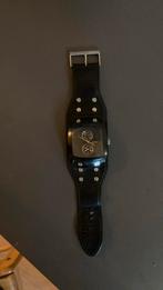 Guess horloge leer, Sieraden, Tassen en Uiterlijk, Horloges | Heren, Overige merken, Staal, Ophalen of Verzenden, Leer