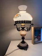 Vintage Olielamp met Bloemmotief, Antiek en Kunst, Antiek | Lampen, Ophalen