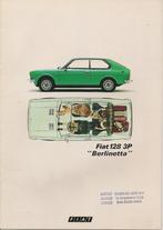Folder Fiat 128 3P "Berlinetta", 1975, Ophalen of Verzenden, Nieuw, Overige merken