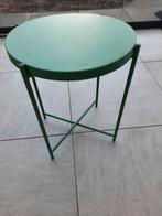 Groene bijzettafel - perfect voor binnen of buiten!, Minder dan 45 cm, Minder dan 55 cm, Gebruikt, Metaal of Aluminium