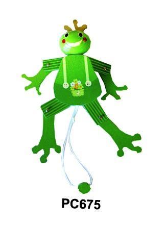 trekpop kikker - 21 cm - PC675, Kinderen en Baby's, Kinderkamer | Inrichting en Decoratie, Nieuw, Wanddecoratie, Ophalen of Verzenden