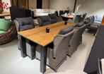 Showroommodel tuinset – tafel 240 x 90 cm + 6 wickerstoelen, 6 zitplaatsen, Nieuw, Ophalen of Verzenden, Tuinset