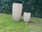 Bloembakken 2 stuks, Tuin en Terras, Bloembakken en Plantenbakken, Kunststof, Minder dan 30 cm, Rond, Ophalen of Verzenden