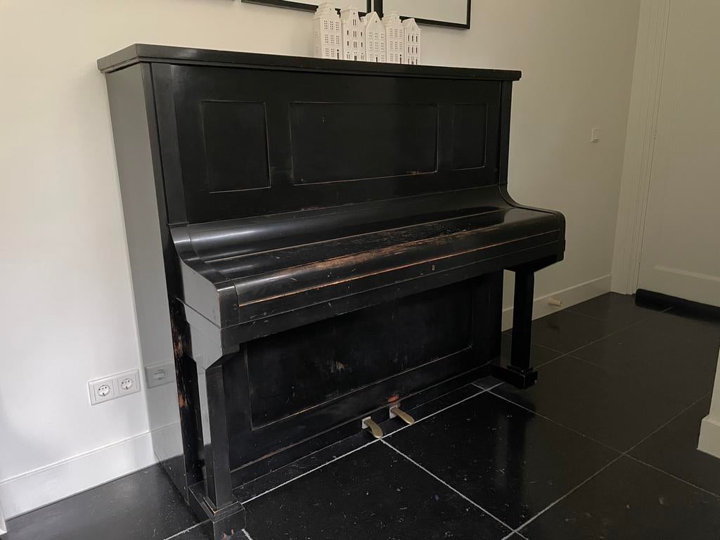 Schmidt staande piano - authentiek, Muziek en Instrumenten, Ophalen, Gebruikt, Zwart, Piano