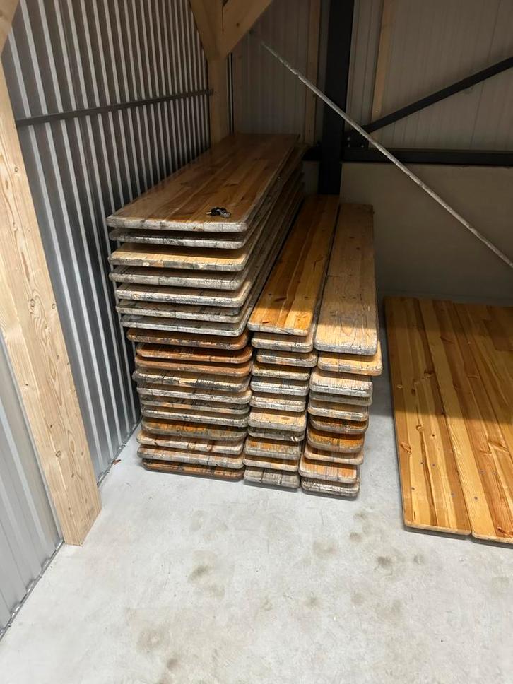 Biertafel Sets, Huis en Inrichting, Tafels | Eettafels, Gebruikt, 50 tot 100 cm, 150 tot 200 cm, Vijf personen of meer, Rechthoekig