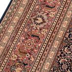 Vintage oosters vloerkleed Herati blue pink wol 250x353cm, Ophalen, Gebruikt, Crème, .