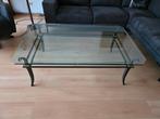 glazen salontafel, Huis en Inrichting, Tafels | Salontafels, Ophalen, Rechthoekig, 100 tot 150 cm, 50 tot 100 cm