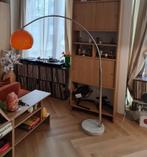 Vintage retro booglamp oranje kop, Huis en Inrichting, Lampen | Vloerlampen, Ophalen, Gebruikt, Retro, 150 tot 200 cm
