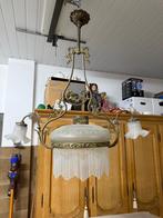 Antieke hanglamp met normale fitting, Huis en Inrichting, Lampen | Hanglampen, Ophalen, Gebruikt, Glas, 50 tot 75 cm