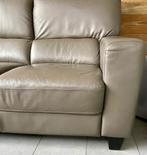 bank kuka, 2 zits leer, leder, taupe, Ophalen, Tweepersoons, Zo goed als nieuw, Rechte bank