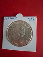 Zilveren 2 1/2 Gulden 1939 - Prachtig!, Zilver, Ophalen of Verzenden, Koningin Wilhelmina, Losse munt