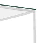 -63%! SHOWMODEL Salontafel RVS/glas 50x50 cm bijzettafel, Nieuw, Overige materialen, Minder dan 45 cm, Minder dan 55 cm