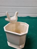 Bloempot royal delft wit met duif, Ophalen of Verzenden, 'T Olde Gre-j, Info@toldegrej.nl, Endepoelstraat 20f Didam