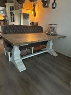 Super mooie klooster tafel en side table, Huis en Inrichting, Tafels | Eettafels, Ophalen, 100 tot 150 cm, 200 cm of meer, Vijf personen of meer