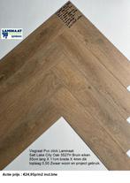 Visgraat Pvc Click Salt Lake City Oak 3527H Bruin €24,95m2, Nieuw, Pvc visgraat click brun eiken kleur, 75 m² of meer, Laminaat