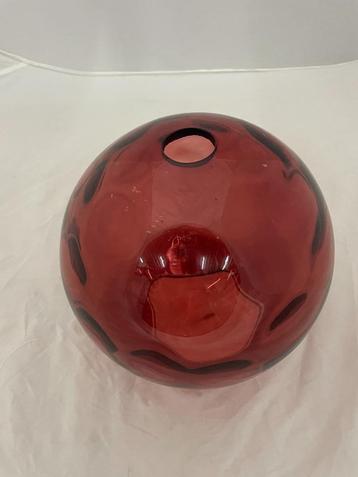Made Ilaria Hanglamp Glazen Bol 20 cm Groot Donker Rood beschikbaar voor biedingen