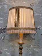 Elegante crème lampenkap met gouden details, Ophalen, Gebruikt, 25 tot 50 cm, Rond