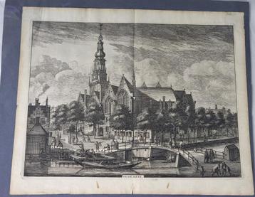antieke prent Amsterdam OUDE KERK 1726 C. Commelin beschikbaar voor biedingen