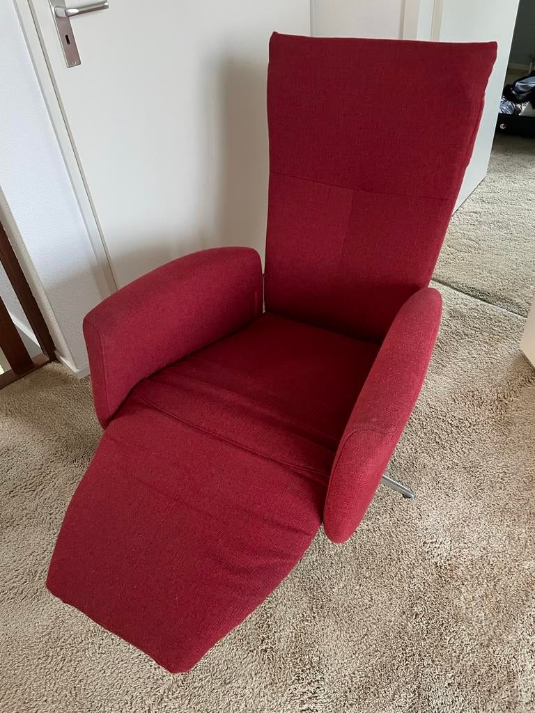 Montel Relax Fauteuil met Voetenbank, Huis en Inrichting, Fauteuils, Gebruikt, Stof, 75 tot 100 cm, Ophalen