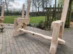 Landelijke eikenhouten bank, picknick/tafel, onderstellen, Tuin en Terras, Tuinmeubel-accessoires, Nieuw, Ophalen of Verzenden