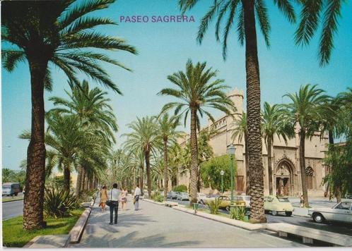 Spanje, Palma de Mallorca met auto's Citroen 2CV AZAM, Verzamelen, Ansichtkaarten | Buitenland, Ongelopen, Spanje, 1960 tot 1980